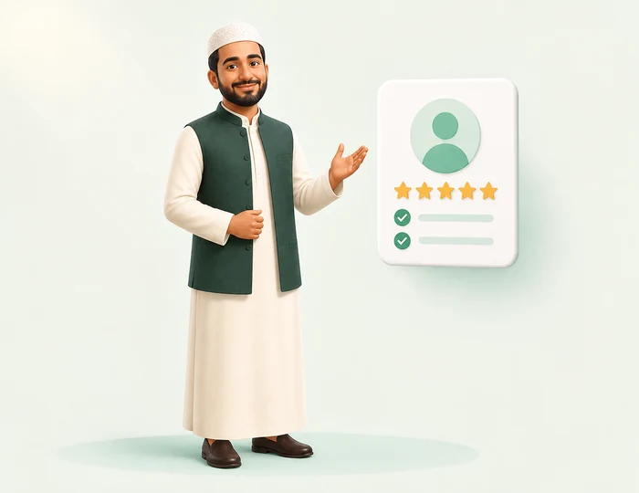ইসলামিক পোশাকে একজন শিক্ষকের প্রোফাইল ও মূল্যায়ন